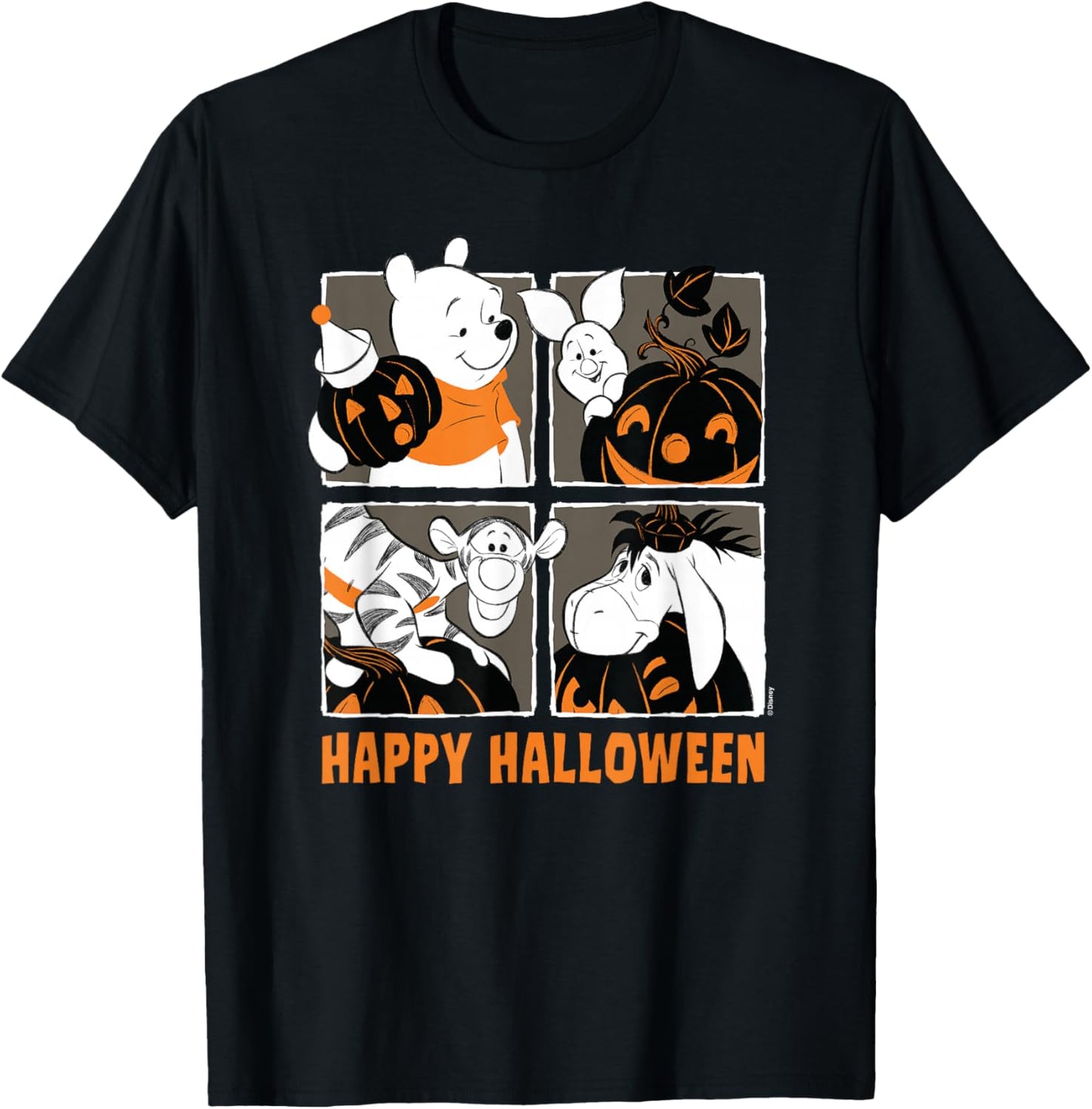 Winnie The Pooh - Happy Halloween T-Shirt - T-Shirt | Black