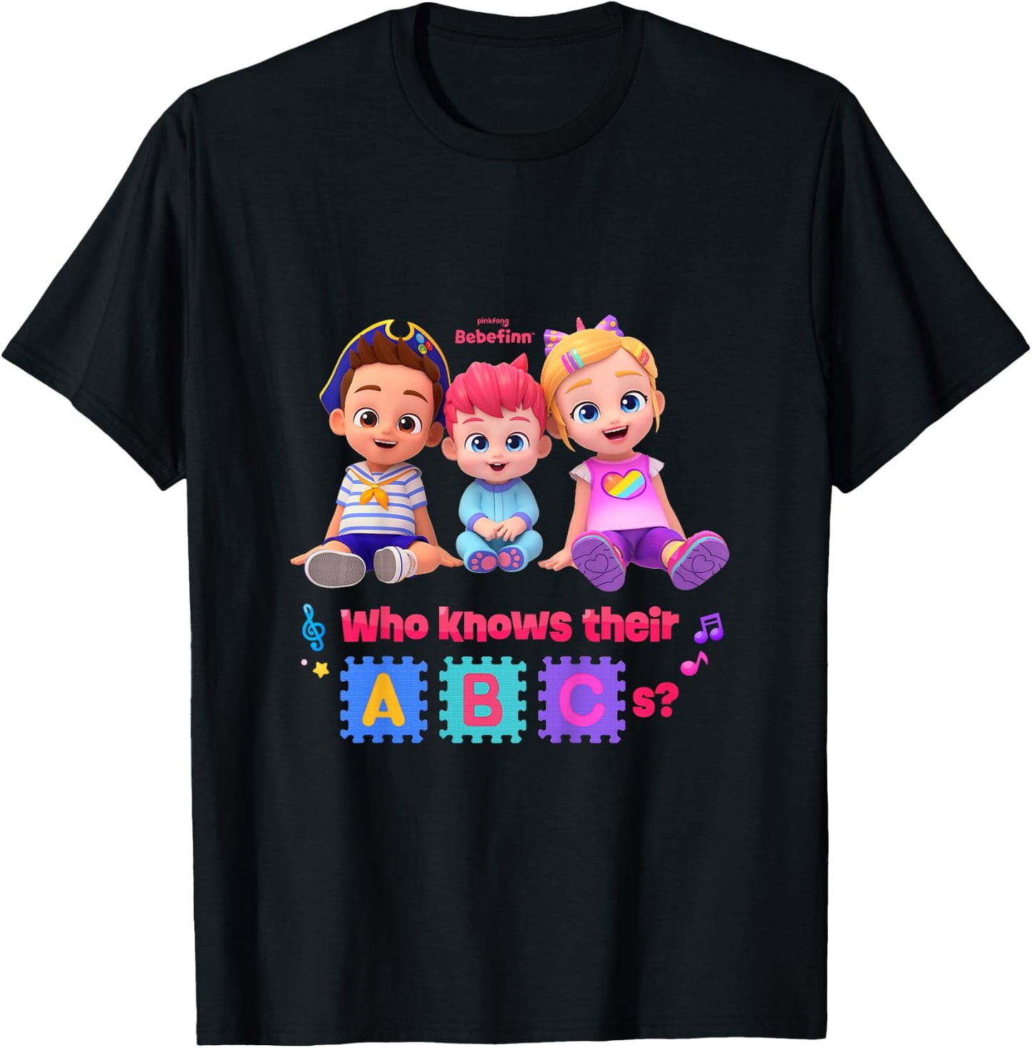 Pinkfong Bebefinn Official T-Shirt - T-Shirt | Black