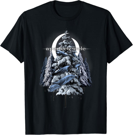 A Perfect Circle Frosty Dolphins T-Shirt - T-Shirt | Black