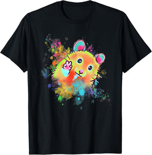 Funny Hamster T For Boys, Girls, Men, Women & Kids Hamster T-Shirt - T-Shirt | Black