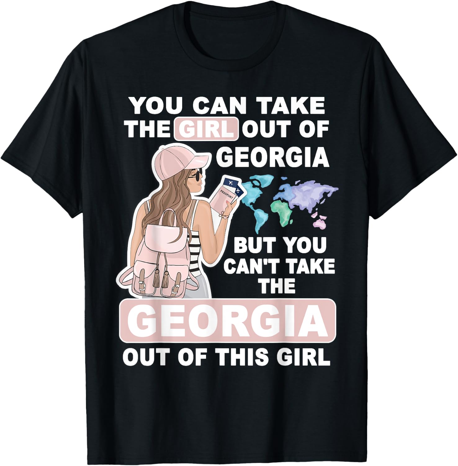 Cool Girl from Georgia - Proud Georgia Girl T-Shirt - T-Shirt | Black