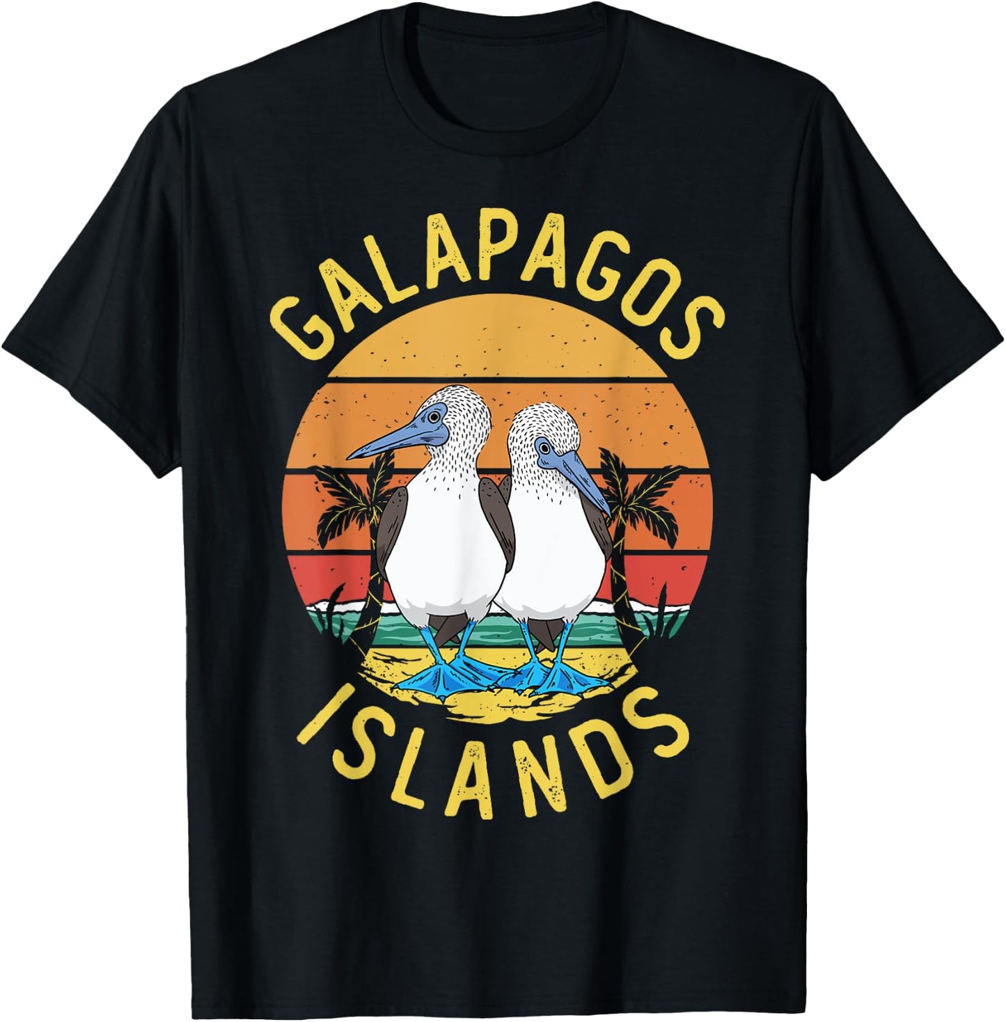 Seabirds Blue-footed Booby Bird Galapagos Island T-Shirt - T-Shirt | Black