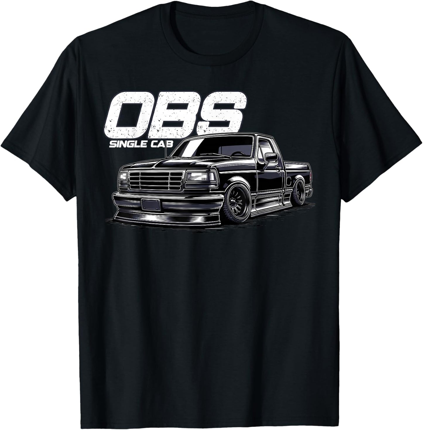 OBS Single Cab Truck Old Body Style Retro Vintage Truck T-Shirt - T-Shirt | Black