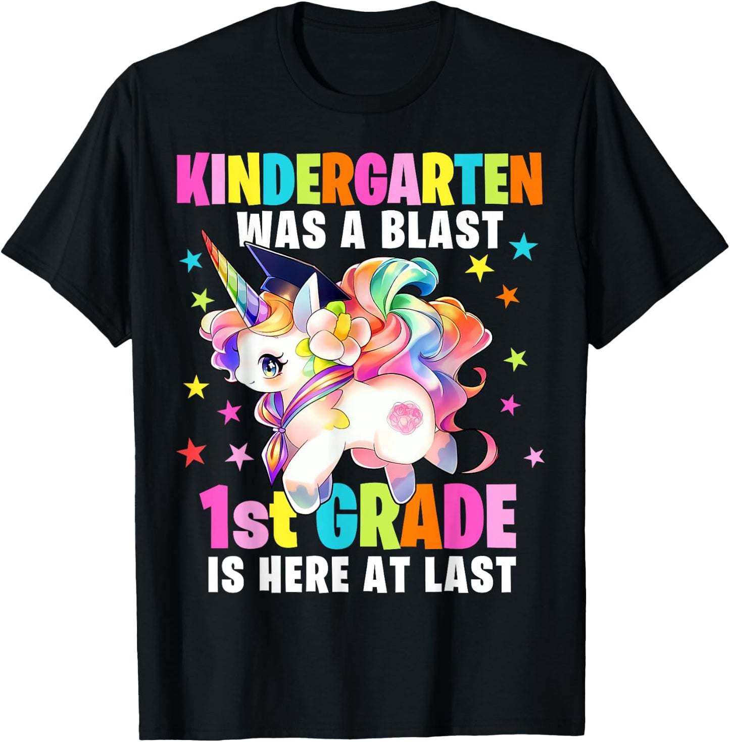 Kindergarten Graduation Unicorn Kindergarten Graduate Girls T-Shirt - T-Shirt | Black