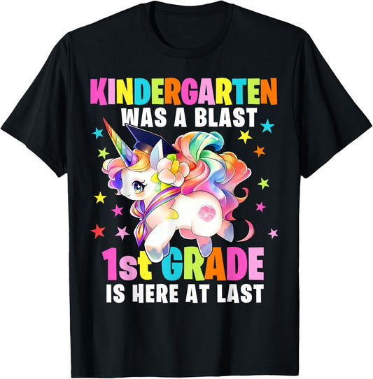 Kindergarten Graduation Unicorn Kindergarten Graduate Girls T-Shirt - T-Shirt | Black