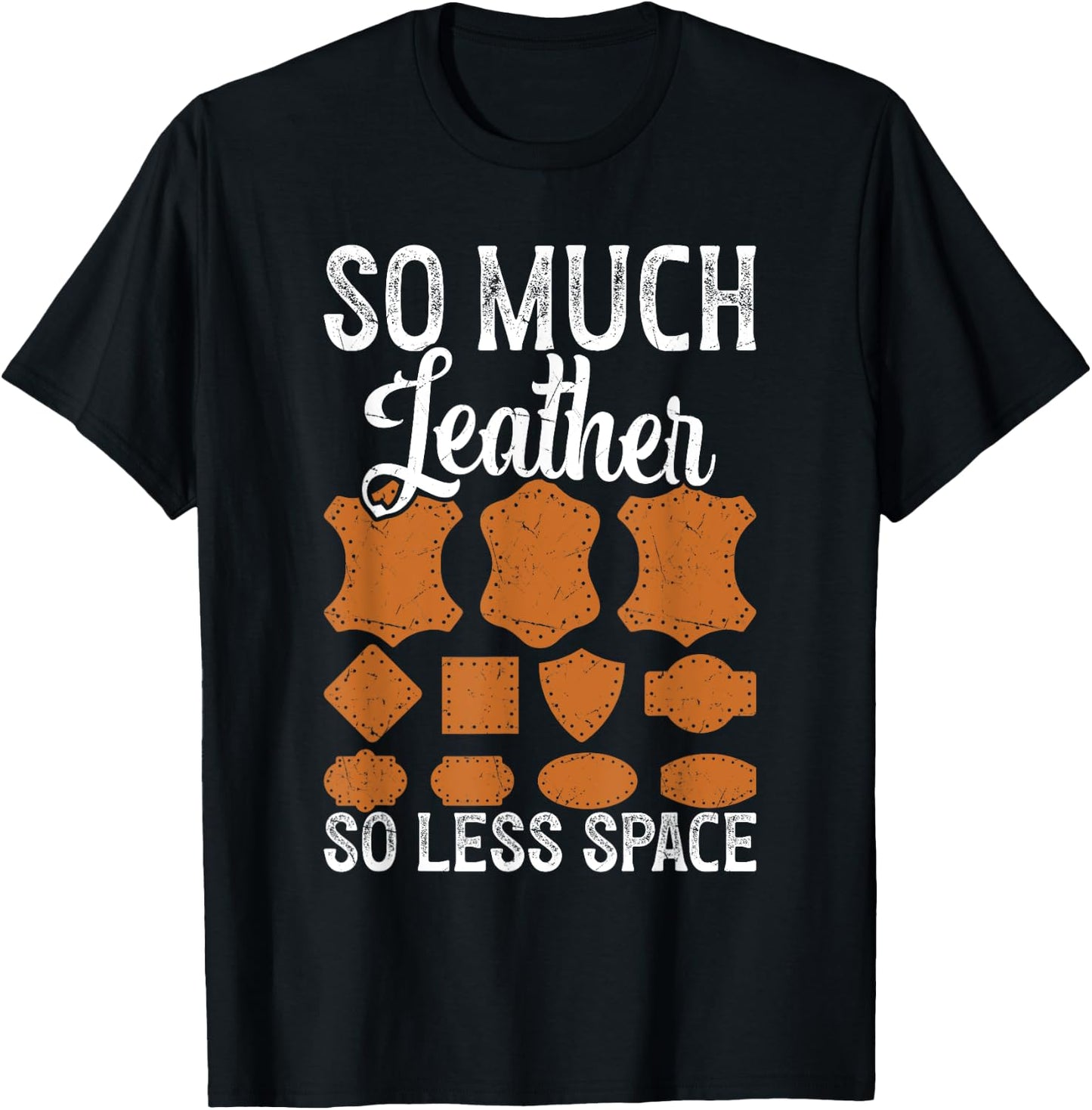 Leathercraft Crafting Supplies Leather Pattern Leatherworker T-Shirt - T-Shirt | Black