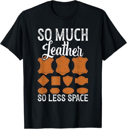 Leathercraft Crafting Supplies Leather Pattern Leatherworker T-Shirt - T-Shirt | Black