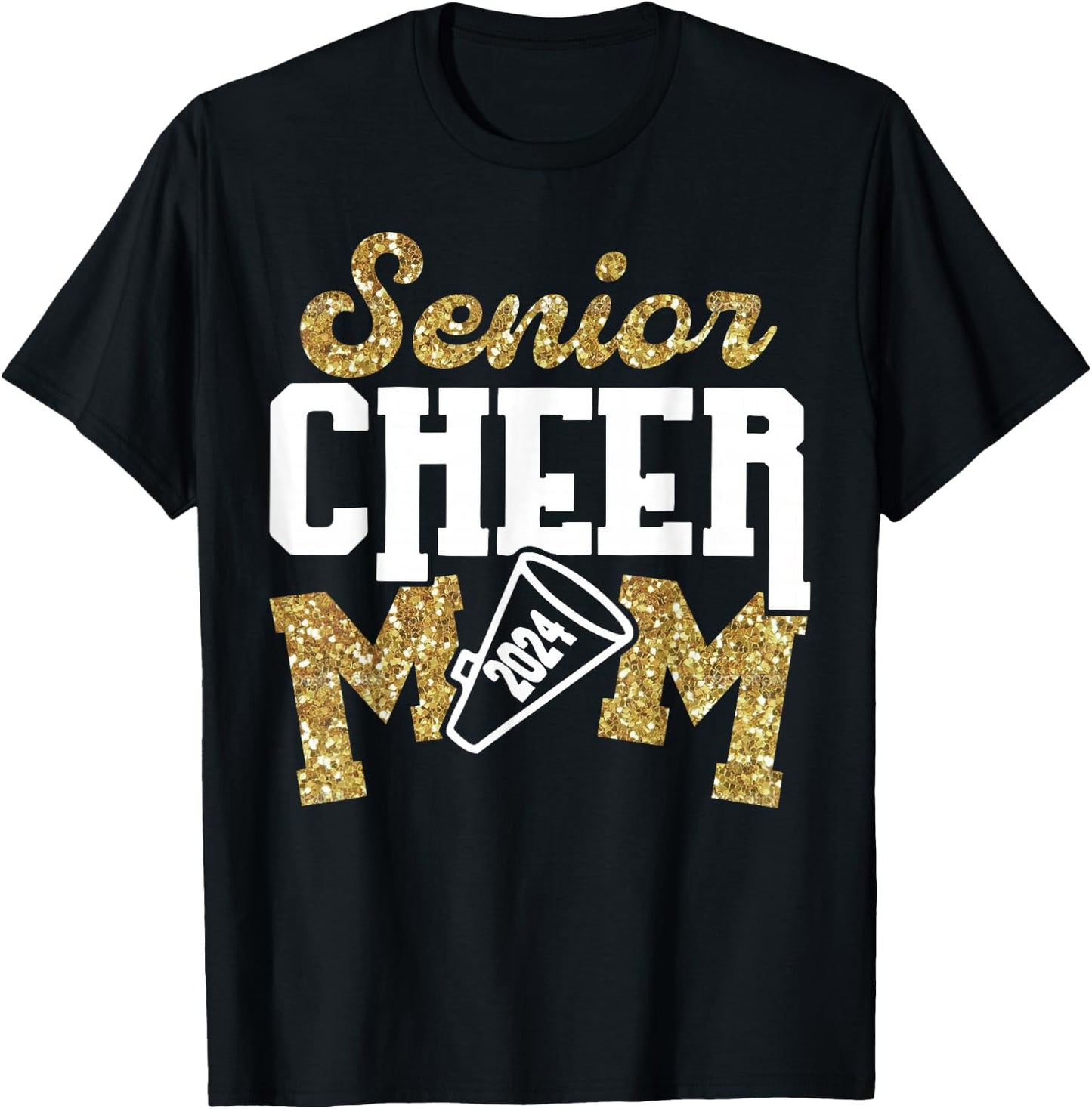 Senior Cheer Mom 2024 Class Of 2024 T-Shirt - T-Shirt | Black