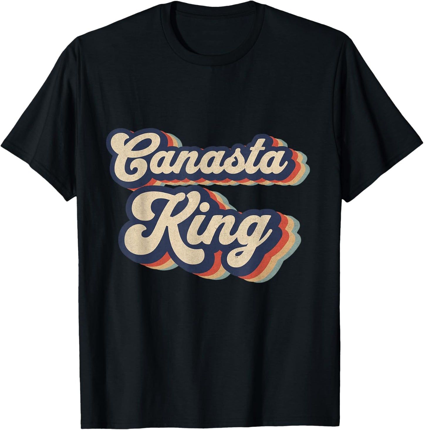 Canasta King Vintage Designs Funny Canasta Card Game T-Shirt - T-Shirt | Black