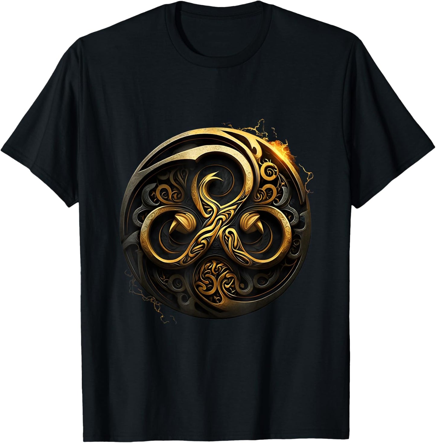 Triskelion Tattoo Art in Celtic BDSM Style T-Shirt - T-Shirt | Black