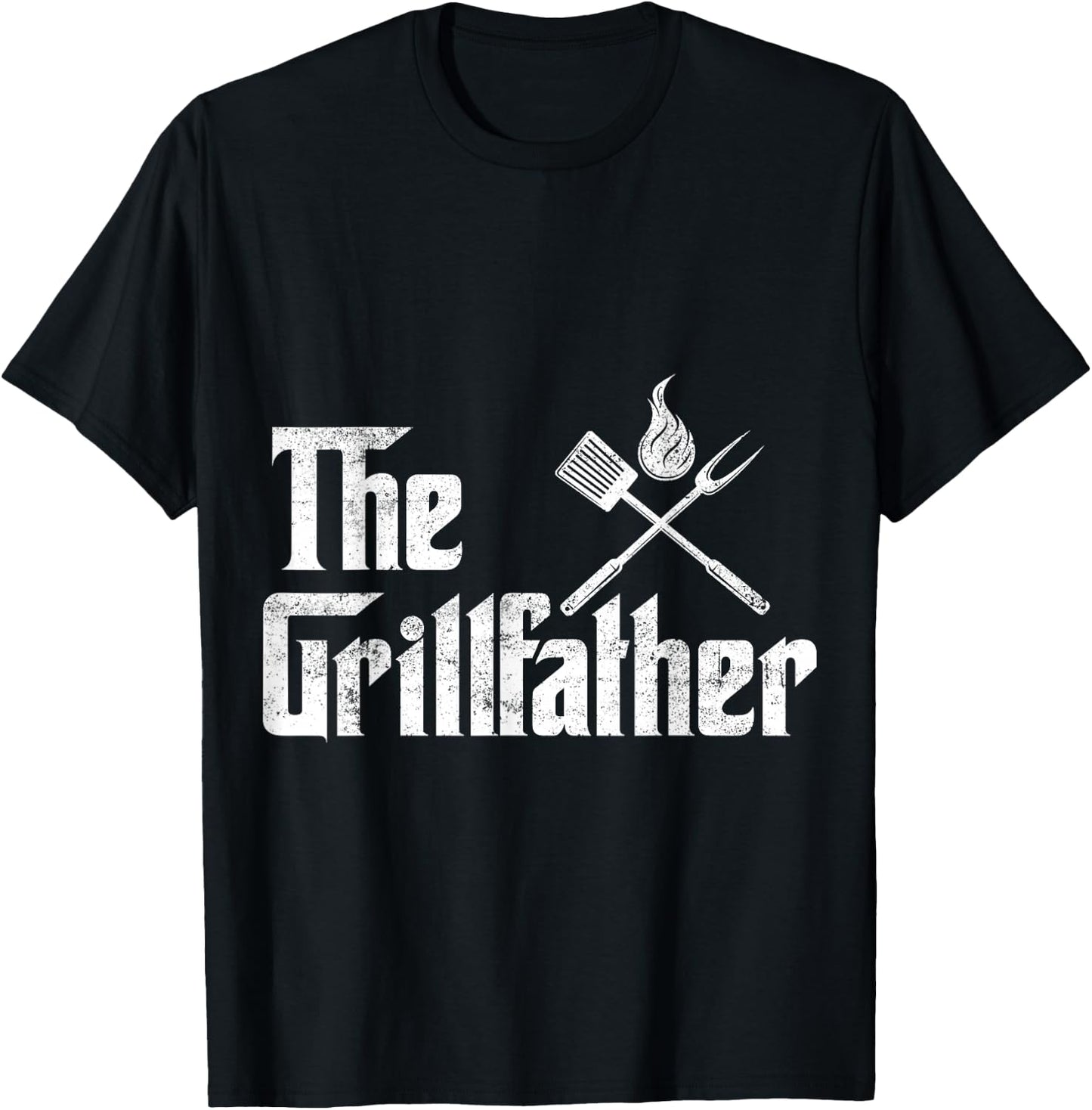 The Grillfather BBQ Grill & Smoker | Barbecue Chef T-Shirt - T-Shirt | Black