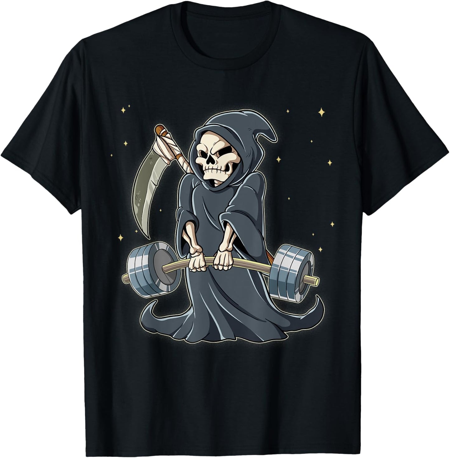 Grim Reaper Gym Weight Training Deadlift T-Shirt - T-Shirt | Black