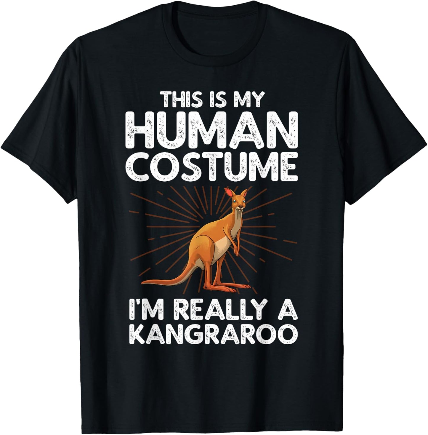 Funny Kangaroo Design Women Kids Kangaroo Animal T-Shirt - T-Shirt | Black