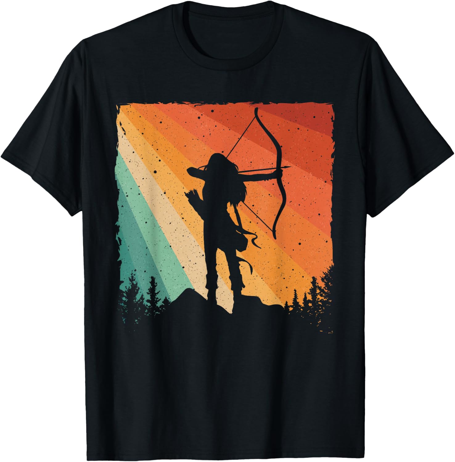 Cute Archery Design Women Kids Archer Archery Lovers T-Shirt - T-Shirt | Black