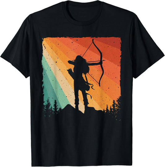 Cute Archery Design Women Kids Archer Archery Lovers T-Shirt - T-Shirt | Black