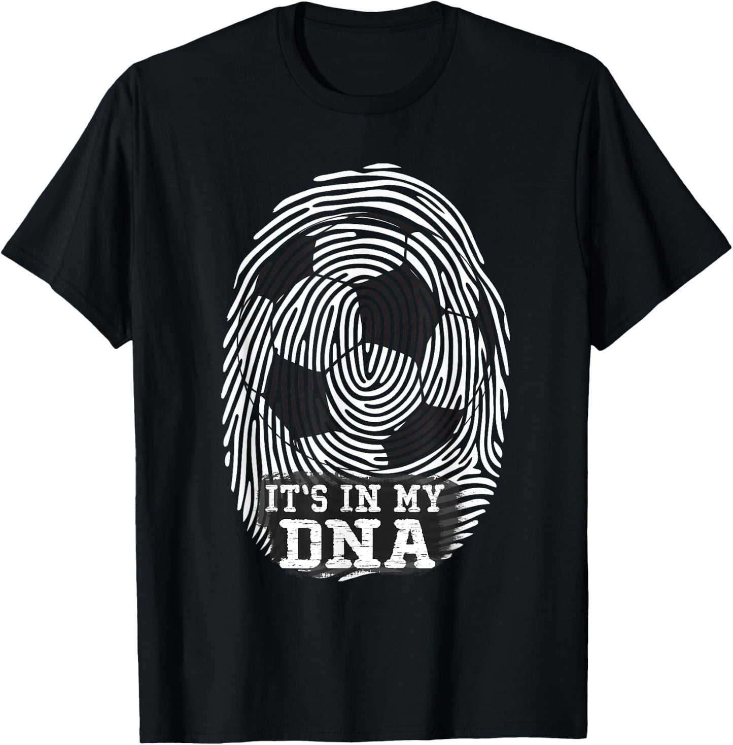 Soccer It's in my DNA Fingerprint T-Shirt - T-Shirt | Black