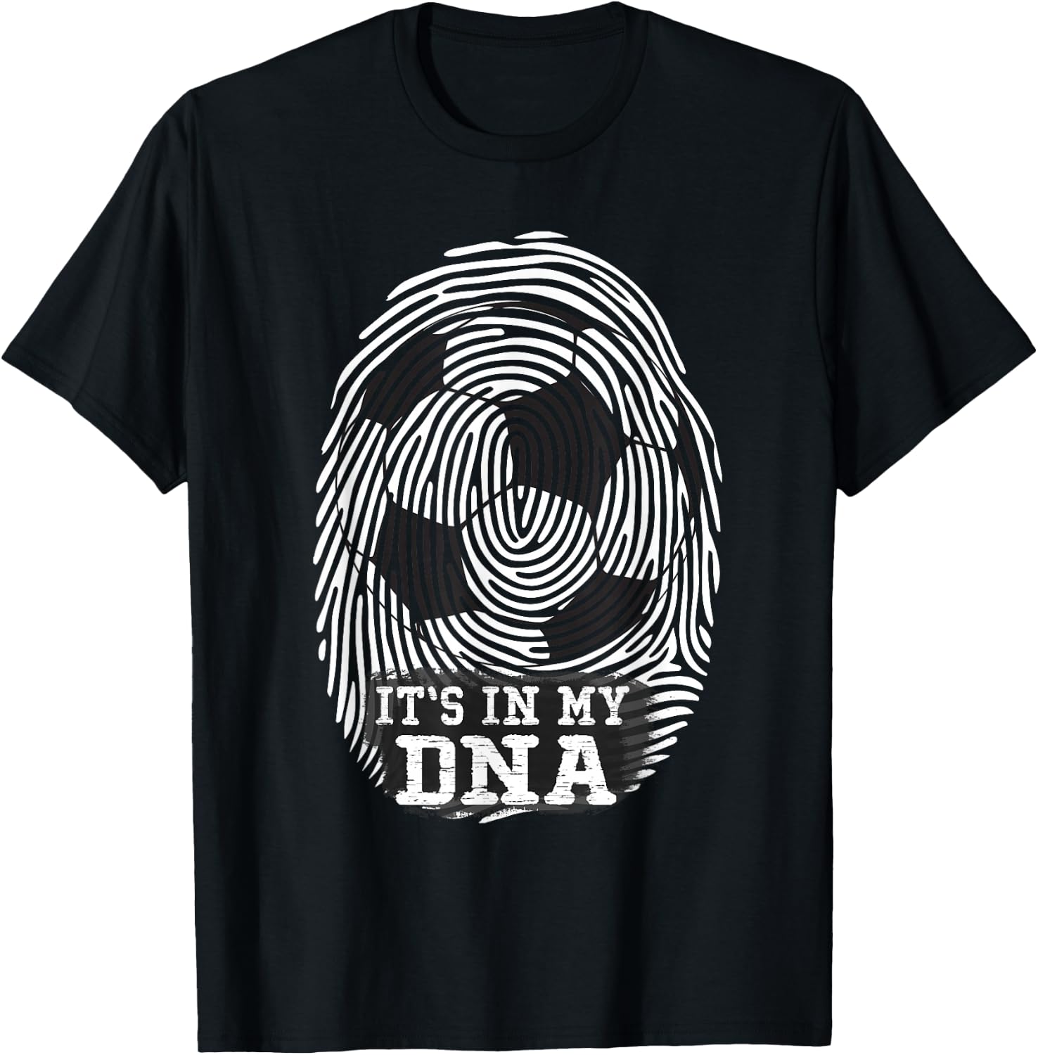 Soccer It's in my DNA Fingerprint T-Shirt - T-Shirt | Black