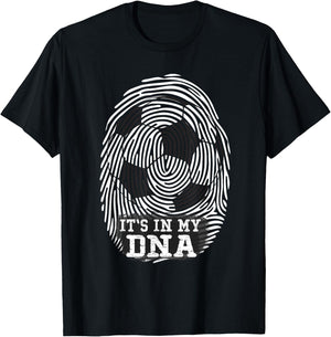 Soccer It's in my DNA Fingerprint T-Shirt - T-Shirt | Black