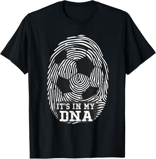 Soccer It's in my DNA Fingerprint T-Shirt - T-Shirt | Black