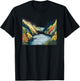 Cool New River Gorge National Park Hiking Watercolor Graphic T-Shirt - T-Shirt | Black