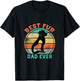 Best Fur Dad Ever Funny Retro Vintage Cat and Dog Owner T-Shirt - T-Shirt | Black