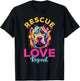Pitbull Pittie - Rescue Love Repeat T-Shirt - T-Shirt | Black
