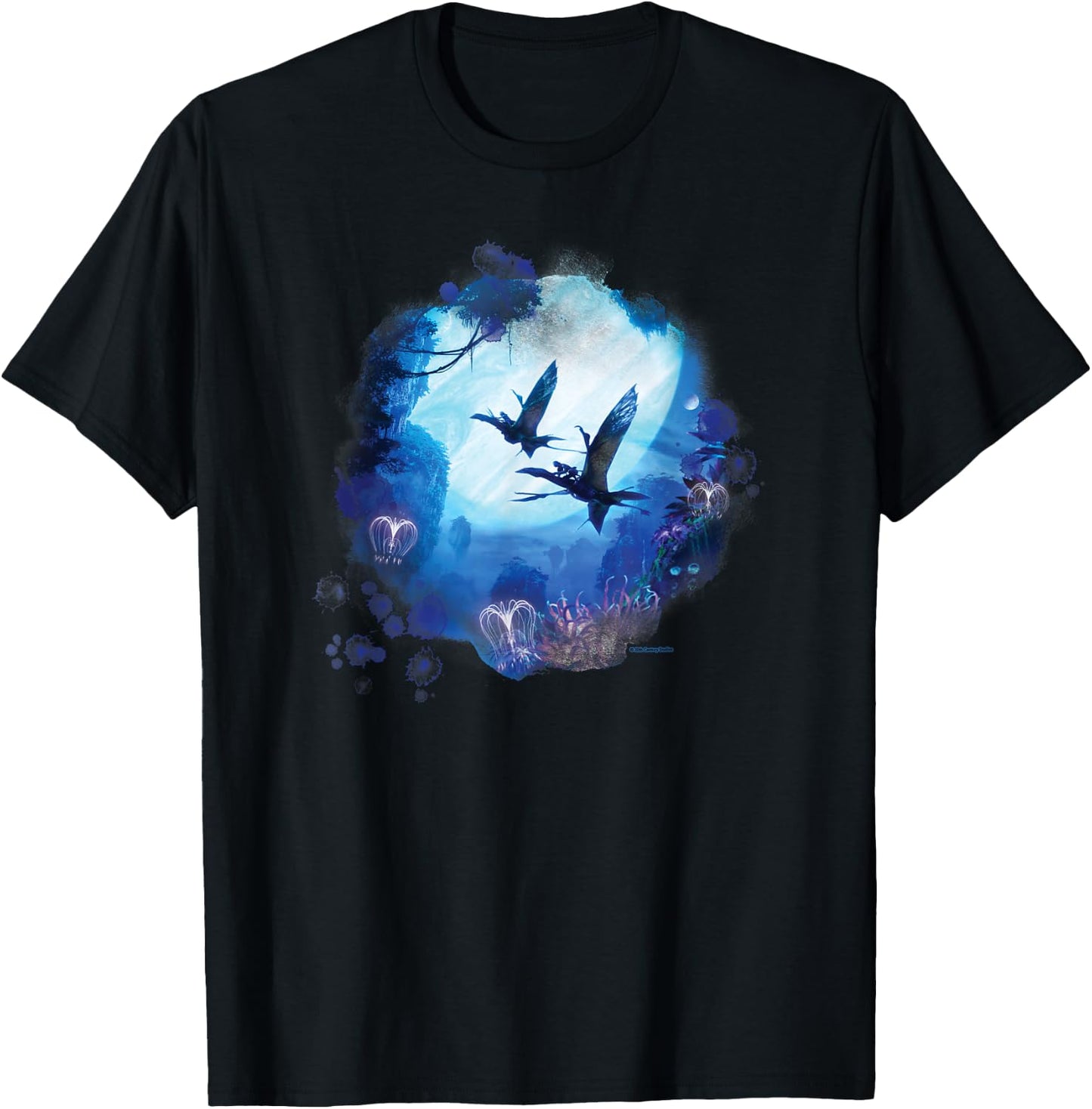 Avatar: The Way of Water Banshee Na’vi Night Flight Small T-Shirt - T-Shirt | Black