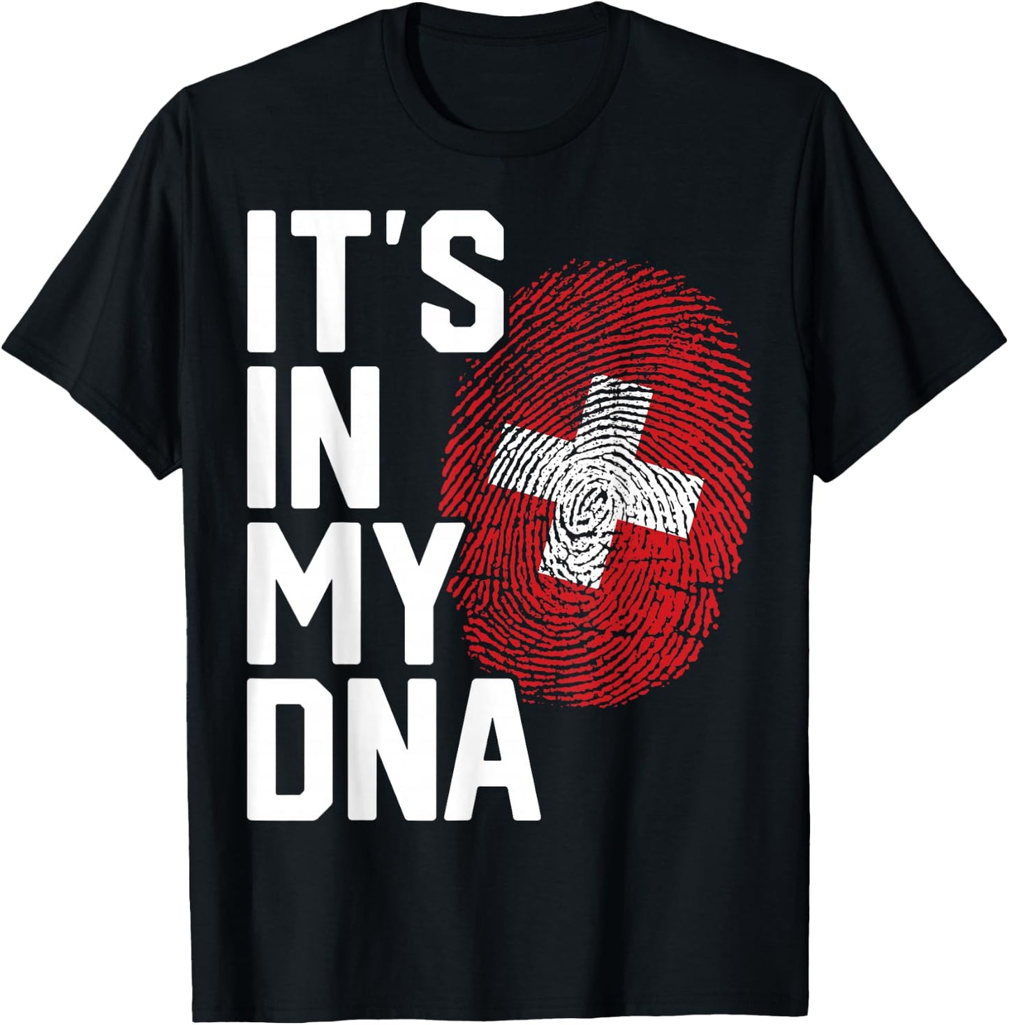 Switzerland Swiss Flag Heritage T-Shirt - T-Shirt | Black