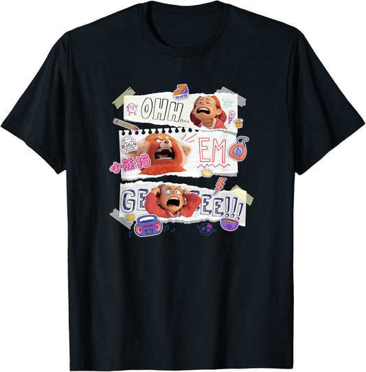 Disney Pixar Turning Red Mei OH EM GEEEE T-Shirt - T-Shirt | Black