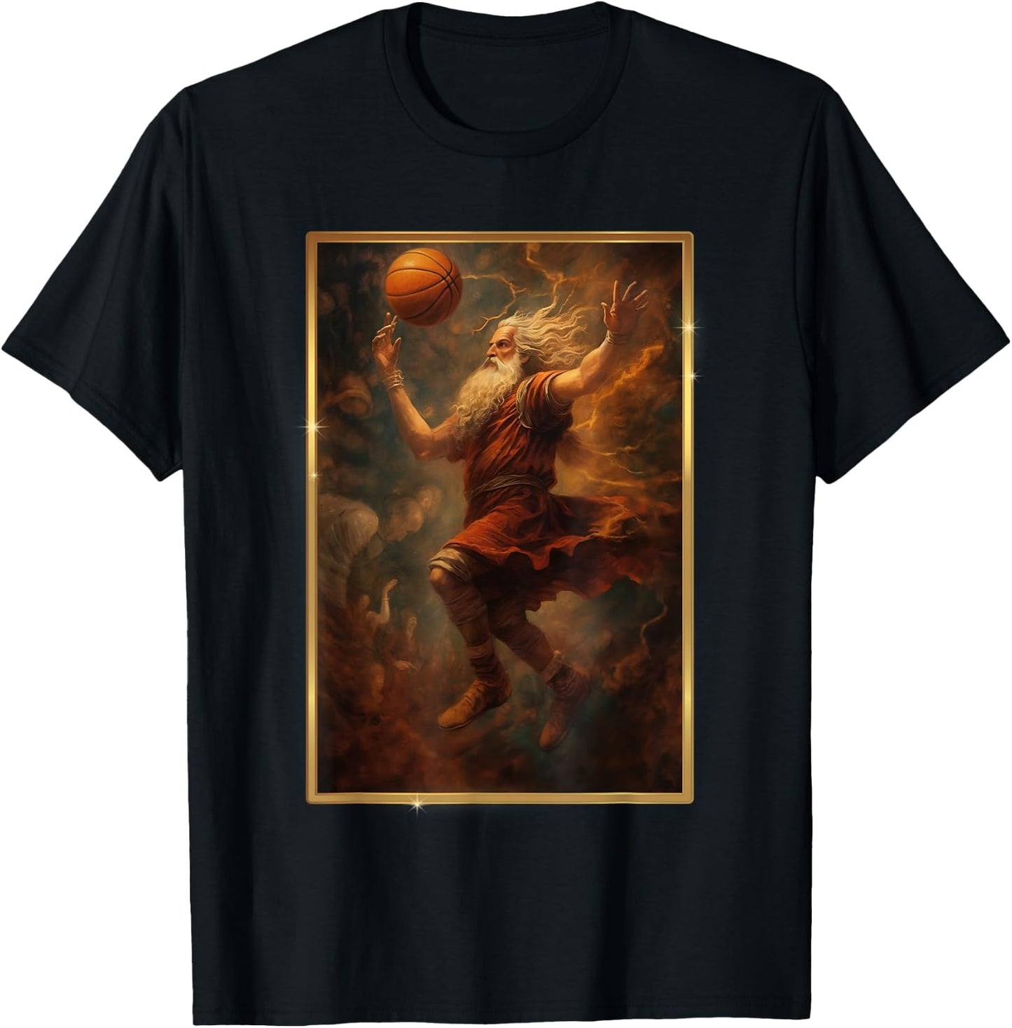 Zeus Mightiest Greek God Plays Basketball In The Heaven Men T-Shirt - T-Shirt | Black