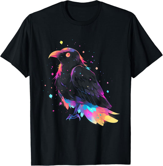 Kawaii Crow Raven | Pastel Goth Aesthetic Gothic Anime T-Shirt - T-Shirt | Black