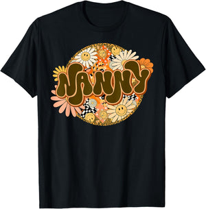 Dope Nanny Girls & Women Cute Daycare Provider Queen Groovy T-Shirt - T-Shirt | Black