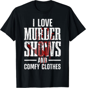Cool Murder Shows Women Horror Movie Crime Halloween T-Shirt - T-Shirt | Black