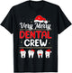 Very Merry Dental Crew Christmas Santa Hat Tooth Dentist T-Shirt - T-Shirt | Black