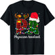 Physician Assistant Christmas Lights Red Plaid PA Nurse CNA T-Shirt - T-Shirt | Black