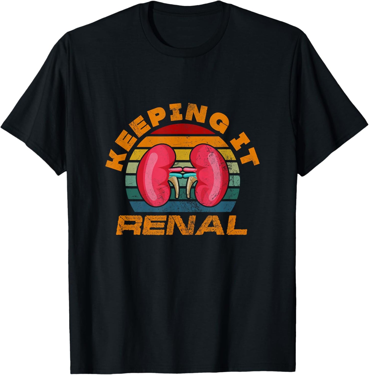 Keeping It Renal Kidney Nephrology Dialysis Vintage T-Shirt - T-Shirt | Black