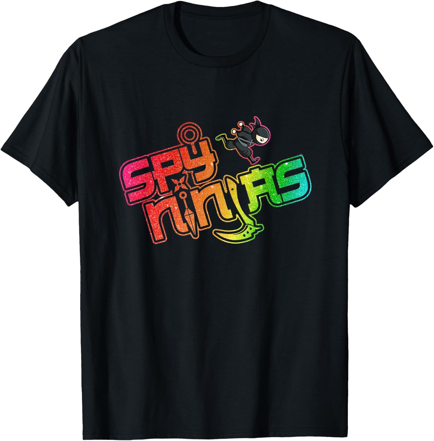 Ninja and Spy - Kids Birthday Ninja Boy Girl Kids T-Shirt - T-Shirt | Black