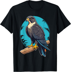 Ventage Peregrine Falcon Graphic: Cute Peregrine Falcon T-Shirt - T-Shirt | Black