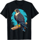 Ventage Peregrine Falcon Graphic: Cute Peregrine Falcon T-Shirt - T-Shirt | Black