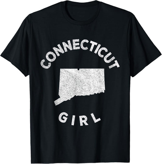 Connecticut Girl Funny Hometown Home Connecticut Roots T-Shirt - T-Shirt | Black