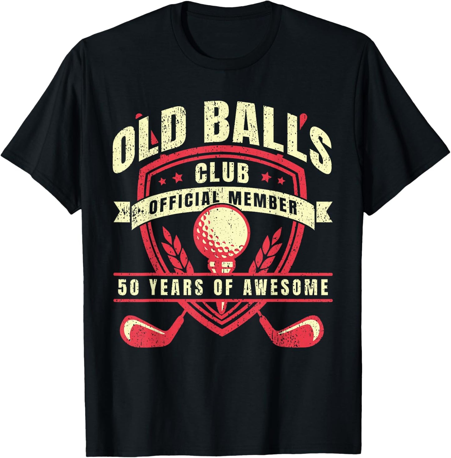 Golfer 50 Year Old Balls Golf Club I Golfing 50th Birthday T-Shirt - T-Shirt | Black
