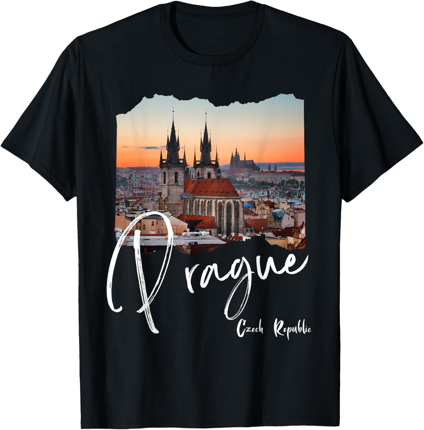 Prague Czech Republic Souvenir T-Shirt - T-Shirt | Black