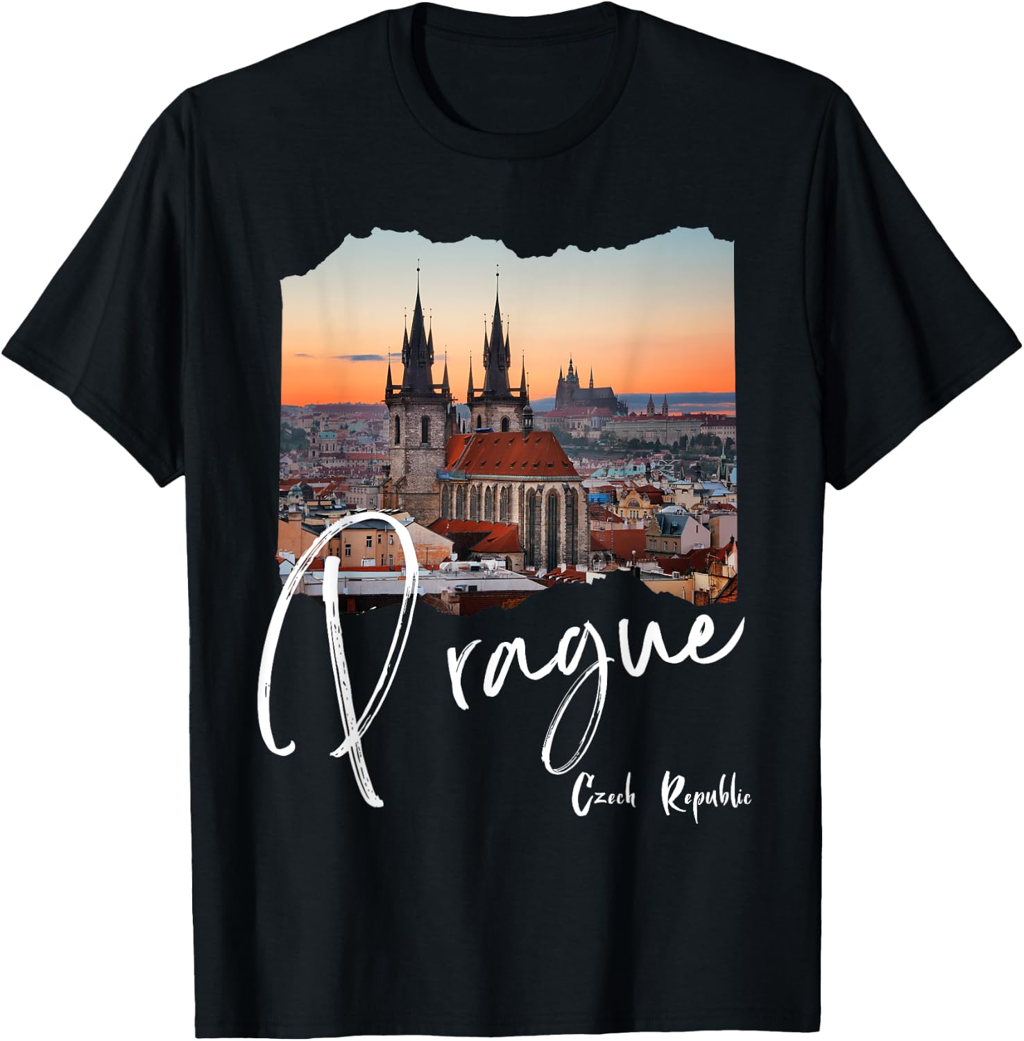 Prague Czech Republic Souvenir T-Shirt - T-Shirt | Black