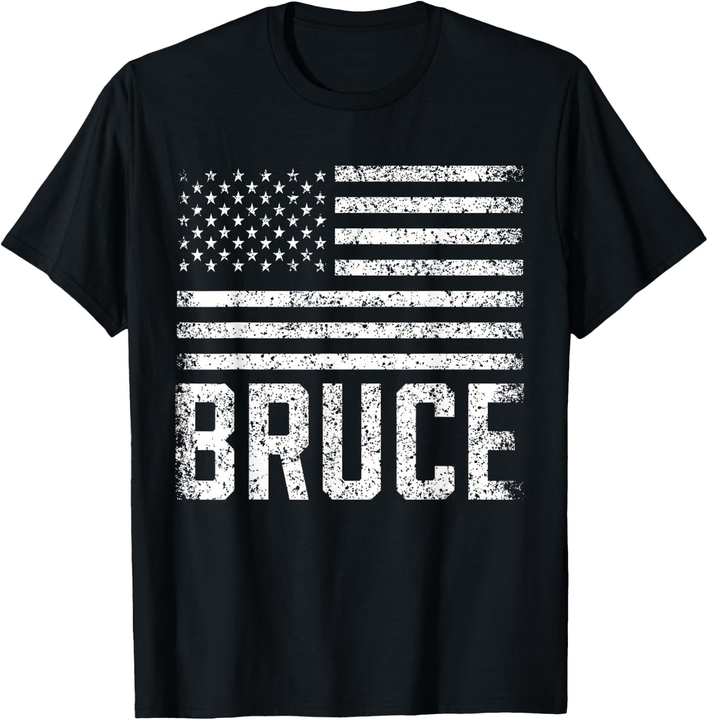Bruce Birthday Forename Name Personalized USA T-Shirt - T-Shirt | Black