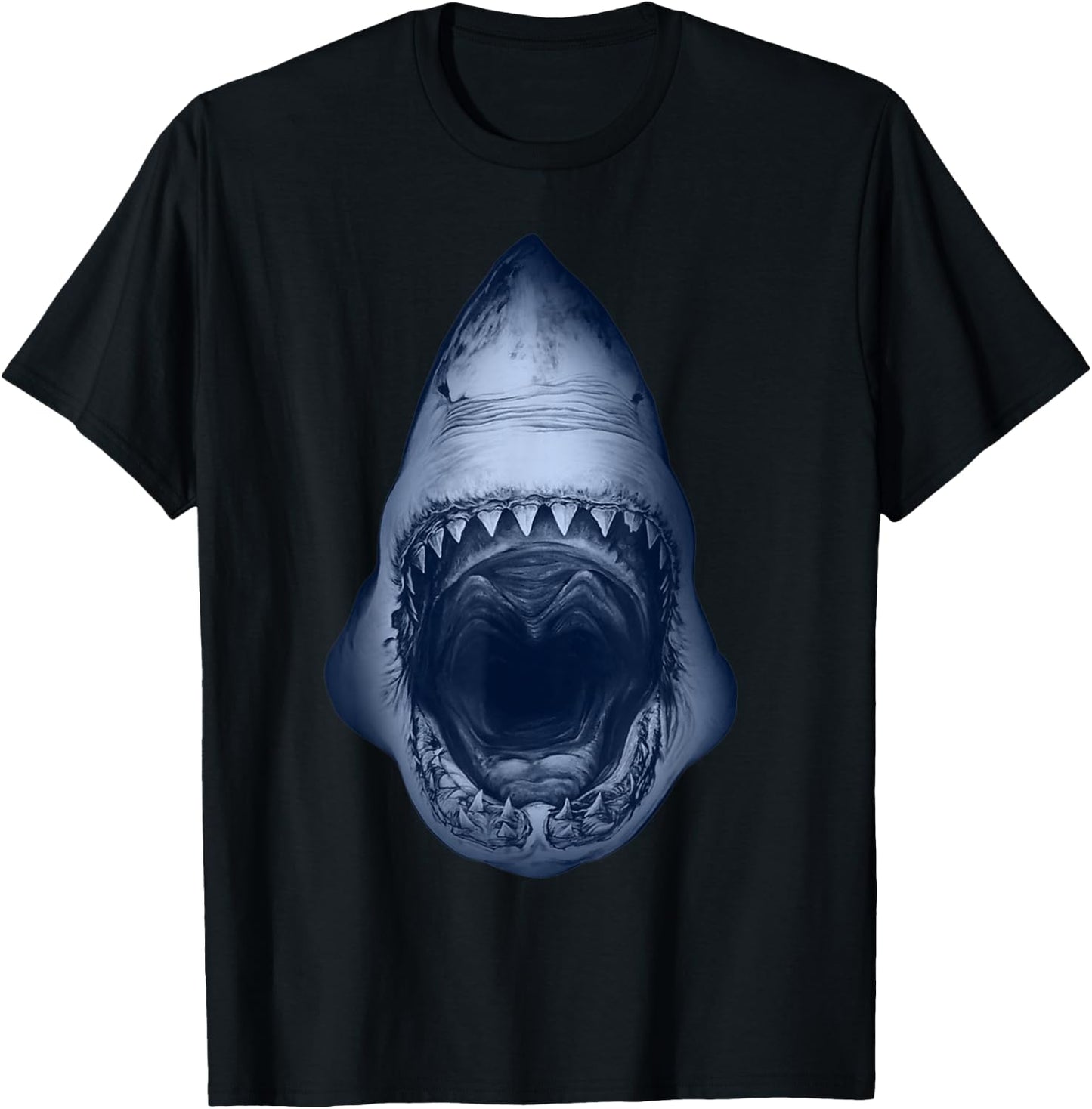 Shark Lovers Scary Shark Mouth Open Halloween Costume T-Shirt - T-Shirt | Black