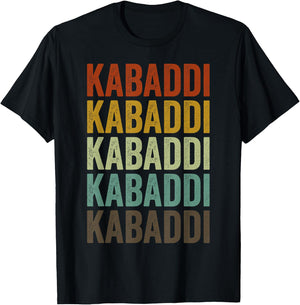 Kabaddi Sports Retro T-Shirt - T-Shirt | Black