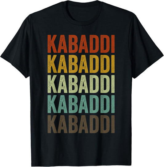 Kabaddi Sports Retro T-Shirt - T-Shirt | Black