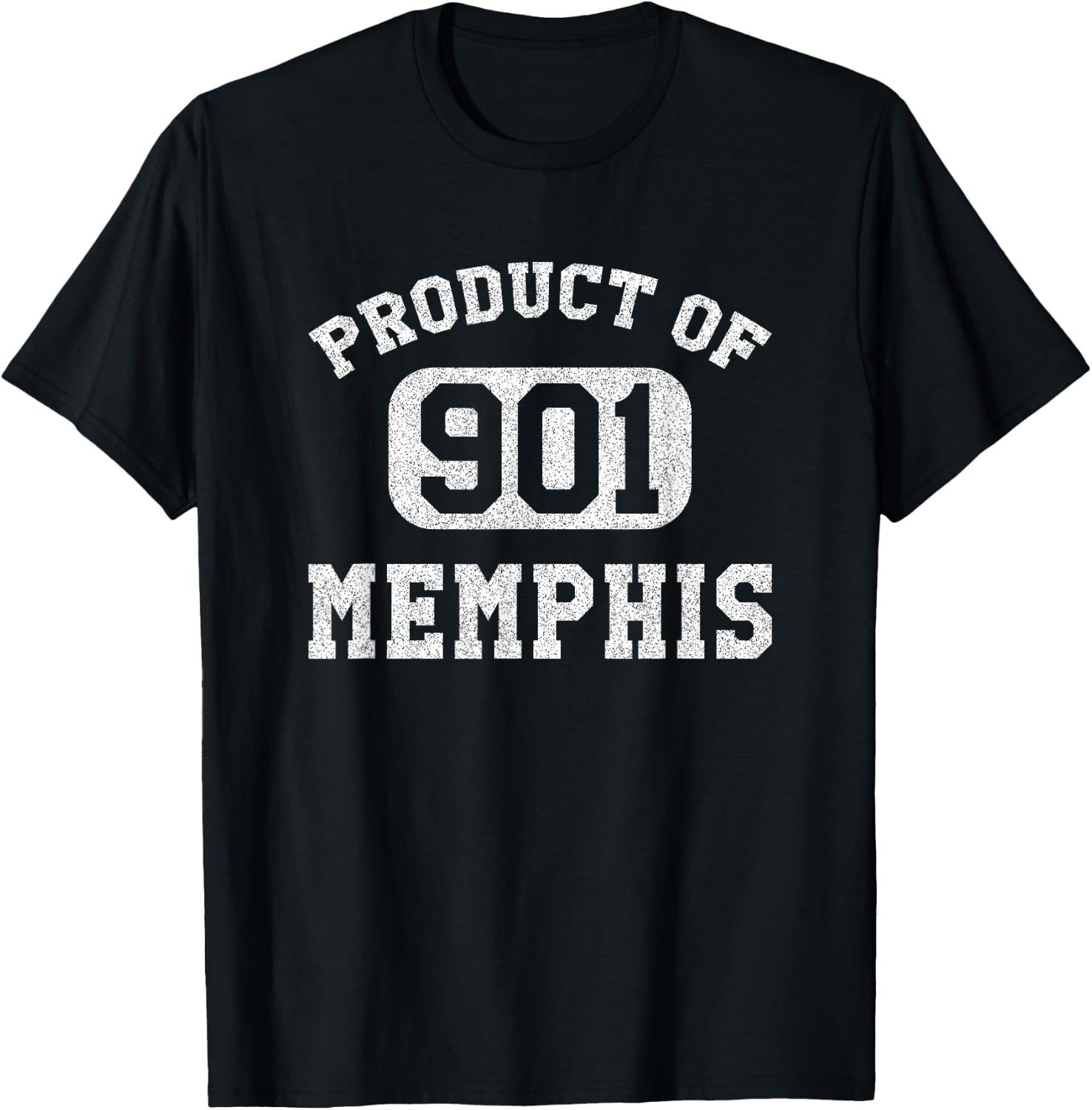 Memphis Tennessee Vintage Retro Area Code T-Shirt - T-Shirt | Black