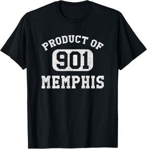 Memphis Tennessee Vintage Retro Area Code T-Shirt - T-Shirt | Black