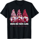 Factor V Leiden Awareness Month Burgundy Ribbon Gnomies T-Shirt - T-Shirt | Black